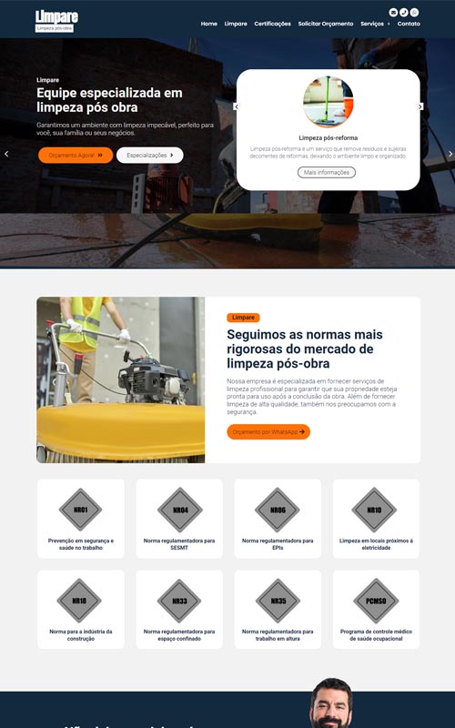 limpeza pós obras