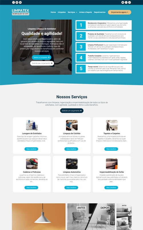 site para higienização de sofaz