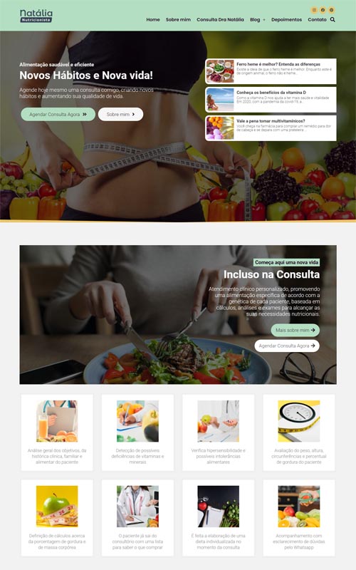 Site para nutricionista