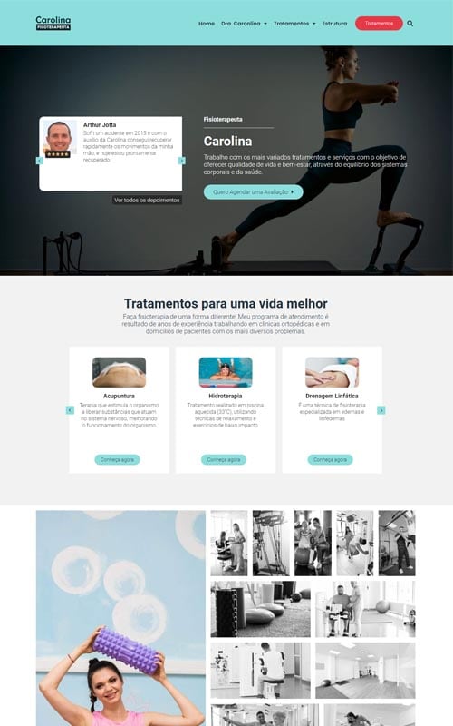Site para fisioterapeuta