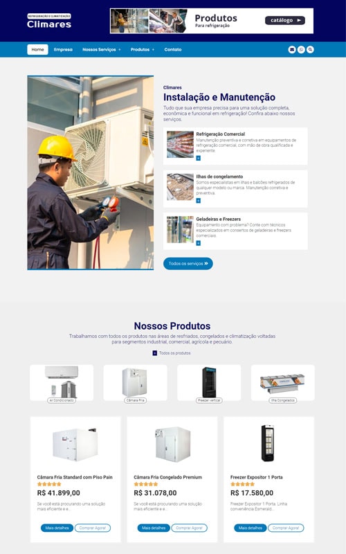 Site para instalaçao de ar condicionado e refrigeradores