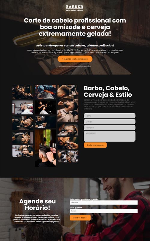 Site para barbearia