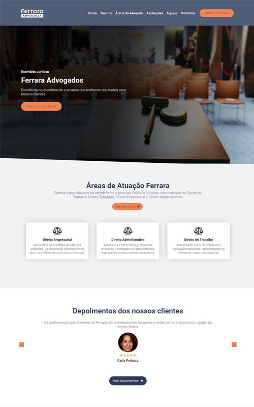 Site para escritorio de advocacia